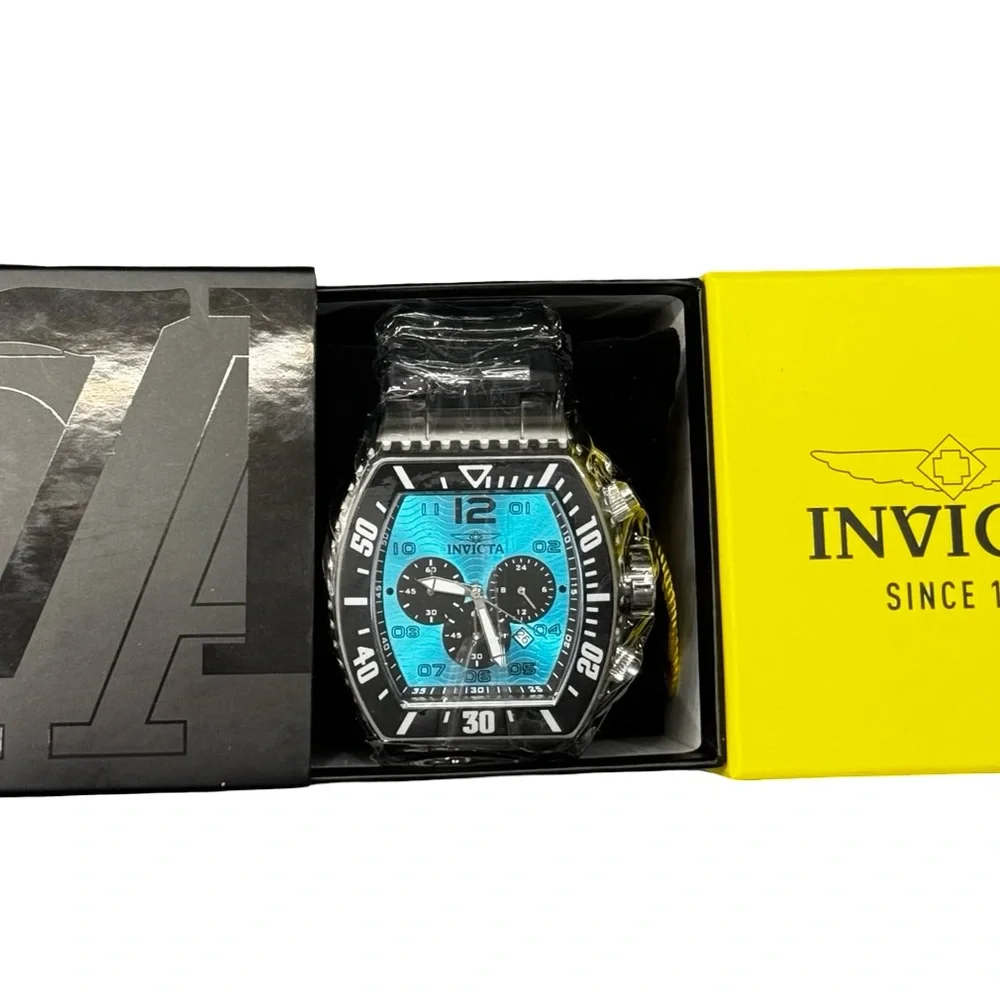 Invicta Pro Diver GMT Chronograph 51mm Turquoise Dial Watch BNWT Quartz